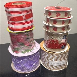 New assortment of 8 spools ribbon